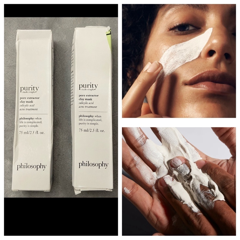 New! TWO philosophy purity made simple pore extractor clay masks 27609
